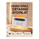 Lisinya 8 Çeşit Beyaz Gürültülü Kablosuz Hoparlör ve Renkli Alev Efektli Gece Lambası - Lisn-UCZZPDPGFS301-2-3434-ER