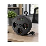 Lisinya Akım Korumalı Çoklu Priz 3 Priz 3 USB 1 Type C 2 Metre Kablo Güvenli Şarj - Lisn-UCZZZSARGILIAKIMKORUMA3395-3434-ER