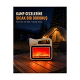 Lisinya Alev Efektli Solar Lamba COB Işıklı Taşınabilir Bahçe Kamp Aydınlatma - Lisn-XUUCZZZHS235-3-3434-ER
