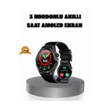Lisinya AMOLED Ekranlı Smartwatch – 3 Kordonlu, Kalp Atış & Uyku Takipli Akıllı Saat - Lisin-H-XUCZZZRW34AKILLISAAT-2-3434