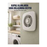 Lisinya Banyo WC Mutfak Aspiratörü 16 W 120 mm Havalandırma ve Hava Tahliye Fanı - Lissi-UCZZDLYN120MASPIRATOR-3-3434-GR