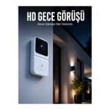 Lisinya Beyaz Akıllı Güvenlik Kapı Zili | Telefon Kontrollü Wi-Fi Görüntülü Kapı Zili - LSNTKN-RS493 LSNY343UCZZUCZZM8KAPIZİLİBEYAZ-3-3434TKN