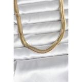 Lisinya CM 14K Gold Renk Kalın Yassı Yılan Zincir Model 45 cm Kadın Kolye - Lisn-6981e35c04da8405ae055f16-0808-ER