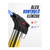 Lisinya Çok Amaçlı Jet Alev Çakmak Kamp Mutfak ve Puro Kullanımına Uygun - Lisn-UCZZPRMZAKMAK-4-3434-ER