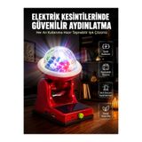 Lisinya Çok Amaçlı Şarjlı LED Projektör Lamba Solar Enerjili RGB Ambiyans ve Parti Işığı - LISII-1510353-Trnd