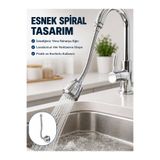 Lisinya Çok Fonksiyonlu Musluk Uzatma Aparatı 360° Hareketli Krom Musluk Başlığı - Lisn-UCZZMUSLUKUZATMA-3-3434-ER