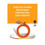 Lisinya Çoklu Cihaz Dostu 120 W Hızlı Şarj Kablosu – Tek Kablo ile Her Cihaz Elinizin Altında - QLS-XUCZZZS219ARJKABLOSUUUUUU-6-3434-YAQ