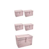 Lisinya Düzenleyici Kutu Organizer Cırtlı Saklama Hurç Maxi Boy 30cm X 40cm X 50cm (5 Adet)