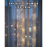 Lisinya Gümüş Yaprak Tasarımlı LED Işık Pilli Dekoratif Ev ve Vitrin Aydınlatma