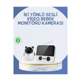 Lisinya Kablosuz Bebek Monitörü 720P Görüntü ve Geniş Ekran - Akıllı Kamera Lisn-UCZZZC5XBEBEKKAMERA-4-3434-ER