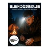 Lisinya LED Kafa Feneri Ayarlanabilir Baş Bantlı Güçlü Aydınlatma Lambası - Lisn-UCZZHS226KAFALAMBASI-1-3434-ER