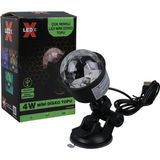 Lisinya Ledx AL-KX-6889 Projeksiyon Atmosferli Usbli 4 Watt Şarjlı Sihirli Rgb LED Disko Topu Seyyar Disko Işık Aydınlatma - #