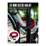 Lisinya Metal Kilit Başlıklı Dayanıklı Bisiklet ve Scooter Güvenlik Kilidi - Lisn-UCZZZBSKLETKLT-2-3434-ER