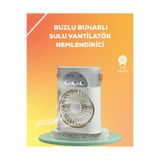 Lisinya Mini Klima Fan | USB'li, 7 Renk Gece Işığı, 3'ü 1 Arada Fonksiyon - Lisn-UCZZZF9FAN-2-3434-ER