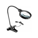 Lisinya Nikula-12 LED Clipslı Işıklı Büyüteç,işıklı Masa Lambası Çalışma Lambası (Lisinya)