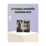 Lisinya Paslanmaz Çelik Çok Fonksiyonlu 12 Manikür Seti - Lisn-XUCZ12PARAMANKRSET-1-3434-ER