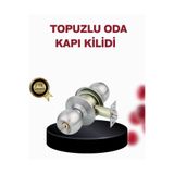 Lisinya Paslanmaz Çelik Dayanıklı Topuzlu Kapı Kilidi - Lisn-UCZZZKAPIKLT-1-3434-ER