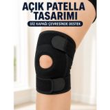 Lisinya Patella Destekli Kısa Dizlik Ayarlanabilir Bantlı Diz Koruyucu Destek - Lisinya