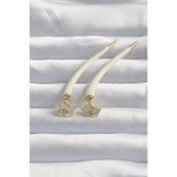 Lisinya Pirinç Krem Renk Botega Küpe - Lisn-66bb1096bab4d6e4930906a4-0808-ER