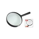 Lisinya Plastik Siyah Yuvarlak Kolu 100MM Dia Büyüteç 5x Büyüteç