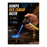 Lisinya Profesyonel Jet Alev Pürmüz Çakmak Emniyet Kilitli Yeniden Doldurulabilir - Lisn-UCZZPRMZAKMAK-2-3434-ER