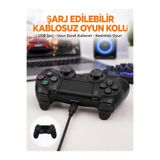 Lisinya PS4 Uyumlu Kablosuz Oyun Kolu – Titreşimli, Şarjlı ve Ergonomik Yeni Nesil - Lisn-UCZZZPS4KOLU-6-3434-ER