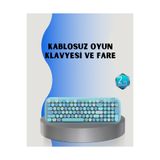 Lisinya Retro Tarz Kablosuz Klavye Mouse Seti – 104 Tuşlu, Ergonomik Tasarım - Lisn-UCZZZQW02KLAVYEMOUSE-3-3434-ER