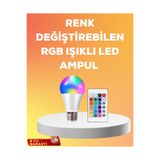 Lisinya RGB Uzaktan Kumandalı LED Ampul 16 Renk A Kalite 2025 Model Orijinal - Lisn-XUCZRGBLAMBA-5-3434-ER