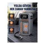 Lisinya Şarjlı Kablosuz Hava Pompası – 150 PSI Basınç, LED Ekran ve 6000mAh Batarya - Araç Kompresörü Lisn-XUCZZZMC6619ARAPOMPASI-2-1-3434-ER