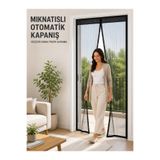 Lisinya Siyah File Mıknatıslı Kapı Sinekliği Evcil Hayvan Geçişine Uygun Pratik Tasarım - Lisn-UCZZMIKNATISSINEKLIKSYH-5-3434-ER