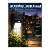 Lisinya Solar Lamba Giriş, Bahçe Yol Avlu Hareket Sensörlü Led Parlak Gece Su Geçirmez - Lisin-H-UUCZSENSRLLAMBA2-1-3434