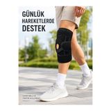 Lisinya Sporcu Patella Dizliği Esnek Ligamentli Silikon Pedli Menisküs Diz Destek Bandajı - Lisn-PRTPATELLADIZLIK-4-3434-ER