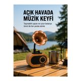 Lisinya Taşınabilir Mini Retro Radyo Bluetooth Hoparlör USB SD AUX Destekli Yeni Nesil - Lisn-UCZZZB5RAYO-7-3434-ER