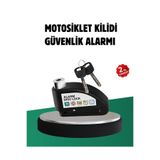 Lisinya Titreşim Sensörlü Alarm Disk Kilidi Motosiklet Scooter Bisiklet - Lisn-XUCZMOTORKLT-4-3434-ER