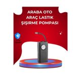 Lisinya USB Şarjlı Kompakt Elektrikli Hava Kompresörü 3000 mAh - Lisn-UCZZZHS255ARAPOMPASI-2-3434-ER
