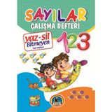 Lisinya Yaz-Sil Sayılar Bitmeyen Yazı Defteri+Tahta Kalemi