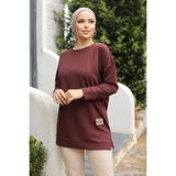 Lisinya Yeni Stil Kahve Arma Detaylı Tunik 10020 ( )
