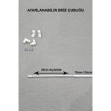 lissehome Briz Perde Çubuğu Ayarlanabilir Beyaz