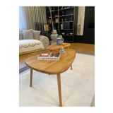 Lisso Home 1+1 Orta Sehpa %100 Kayın Ağacı Büyük:90x60 & Küçük:60x40