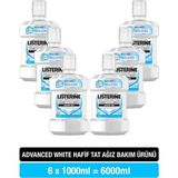 Listerine Advanced White Ağız Bakım Suyu 1000 ml X6 - 6 Adet