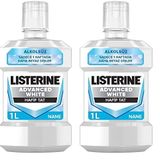 Listerine, Advanced White Ağız Bakım Ürünü, Zorlu Lekeleri Giderir, Hafif Tat, Sıfır Alkol, Name Aromalı, 1000ml 2li paket