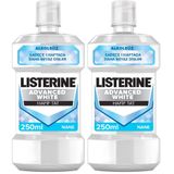 Listerine advanced white hafif tat ağız bakım suyu, 250 ml (2 paketi)