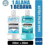 Listerine Advanced White Hafif Tat Alkolsüz 250 ml + Listerine Cool Mint 250 ml 2li Set
