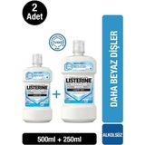 Listerine Advanced White Hafif Tat Alkolsüz Ağız Bakım Suyu 500 ml + 250 ml x2 Ferah Nefes Sağlar