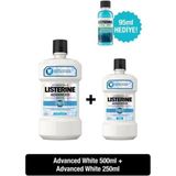 Listerine Advanced White Hafif Tat Alkolsüz Ağız Bakım Suyu 500 ML+250 ml & Cool Mint 95 ml