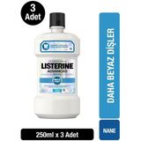 Listerine Advanced White Hafif Tat Nane Aromali Ağiz Bakim Suyu 250 ml X3