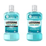 listerine breath freshening ağız bakım ürünü, cool mint, hafif tat, 500ml ve listerine cool mint ağız bakım suyu 500 ml