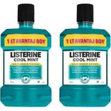 Listerine Cool Mint 1000 ml x 2 Ağız Gargarası Ferah Nefes İçin Uzun Süre Etki Sağlar