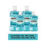 Listerine Cool Mint Ağız Bakım Suyu 2x500 ML + 2x250 ML