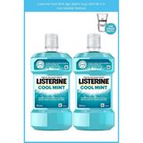 Listerine Cool Mint Ağız Bakım Suyu 500 Ml X 2+Cam bardak Hediyeli